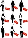 People and stickers Royalty Free Stock Photo