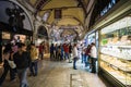 People on street in Grand Bazaar in Istanbul city Royalty Free Stock Photo