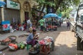 People on a street in Mandalay