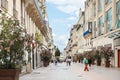 People on street Rue Lenepveu in Angers, France