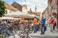 People on the streets of Varazdin