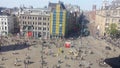 View from above from the Dam square in Amsterdam