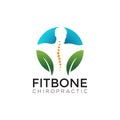 Fitbone logo, creative slim body vector