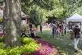 People stroll the grounds of the Filberg Festival 2023 Royalty Free Stock Photo