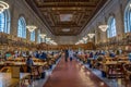 People studying at New York City public library, Manhattan, New Royalty Free Stock Photo