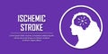 People suffering from ischemic stroke. Ischemic stroke patient concept. Medical help. People silhouette in paper cut style. Stroke Royalty Free Stock Photo