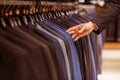 People in suit shop Royalty Free Stock Photo