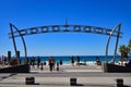 People at Surfers Paradise beach Royalty Free Stock Photo