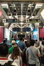 People surrounding Siam station in Bangkok