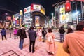 people at Susukino intersection at night