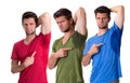 People sweating very badly under armpit Royalty Free Stock Photo