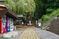 People sweeping floors at Kunozan Tosho-gu shrine