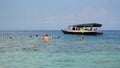 People swimming on beautiful sea in Vietnam