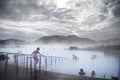 People swimming in the Blue Lagoon in Iceland Royalty Free Stock Photo