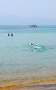 People swimming on the sea in Quy Nhon, Vietnam