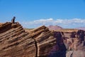 People taking at the edge of the beautiful Horseshoe Bend