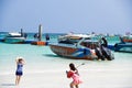 People taking photos of friends and selfie in ko lan island