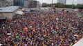 People in Taksim Square for LGBT pride parade in Istanbul, Turkey. Royalty Free Stock Photo