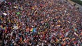 People in Taksim Square for LGBT pride parade in Istanbul, Turkey. Royalty Free Stock Photo