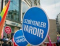 People in Taksim Square for LGBT pride parade Royalty Free Stock Photo