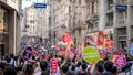 People in Taksim Square for LGBT pride parade Royalty Free Stock Photo
