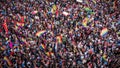 People in Taksim Square for LGBT pride parade Royalty Free Stock Photo