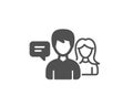 People talking icon. Conversation sign. Vector