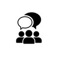 People talking icon. One of set web vector icons. Royalty Free Stock Photo