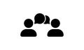 People talking icon. Speaking of people. Chat icon. Dialog icon. Vector illustration