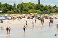 People at Tambau Beach, Joao Pessoa Brazil