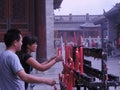 People in the tample in china