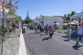 People in Tauranga Historic Village street during 2021 National Jazz Festival