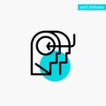 People, Teaching, Head, Mind turquoise highlight circle point Vector icon