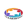 People Teamwork United Together Logo Royalty Free Stock Photo