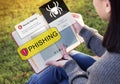 People Technology Anti-Virus Phishing Alert Concept
