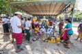 People in the temple of Pura Besakih. Bali, Indonesia Royalty Free Stock Photo