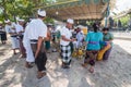 People in the temple of Pura Besakih. Bali, Indonesia Royalty Free Stock Photo