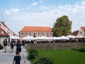 People on the Terrace of Stancic Square, Varazdin, Croatia, Spancirfest 2019