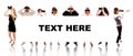 People - text here sign Royalty Free Stock Photo