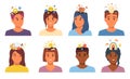 People Thinking Types Flat Icon Set Royalty Free Stock Photo