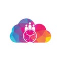 People Time cloud shape concept Logo.