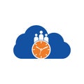 People Time cloud shape concept Logo.