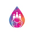 People Time drop shape concept Logo. Royalty Free Stock Photo