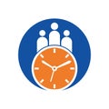 People Time Logo. time successful health logo icon vector.