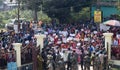 Khowai, India - February 17 2022: TIPRA Motha party people demanding for Village committee Election