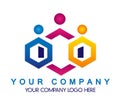 People Together Logo, people union team, group work Concept for company Logo Royalty Free Stock Photo