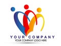 People Together Logo, people union team work Concept for company Logo Royalty Free Stock Photo