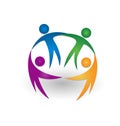 People together teamwork logo