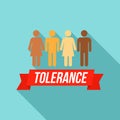 People tolerance logo, flat style