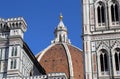 People on top of the dome of the cathedral of Florence, Italy Royalty Free Stock Photo